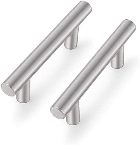 Probrico (25 Pack Stainless Steel T Bar Cabinet Pulls, 2.5 Inch 